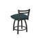 Holland Bar Stool Co 18" Low Back Swivel Vanity Stool, Pewter Finish, Graph Tidal Seat 41118PW022 - alternate 5